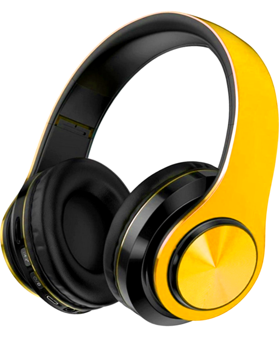 headset amarelo